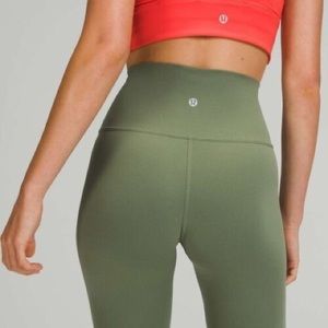 Lululemon green wunder train 25” size 10